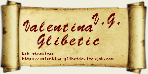 Valentina Glibetić vizit kartica